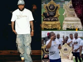 CURRENTLY: Davido gives seven craft furniture designers five million naira.